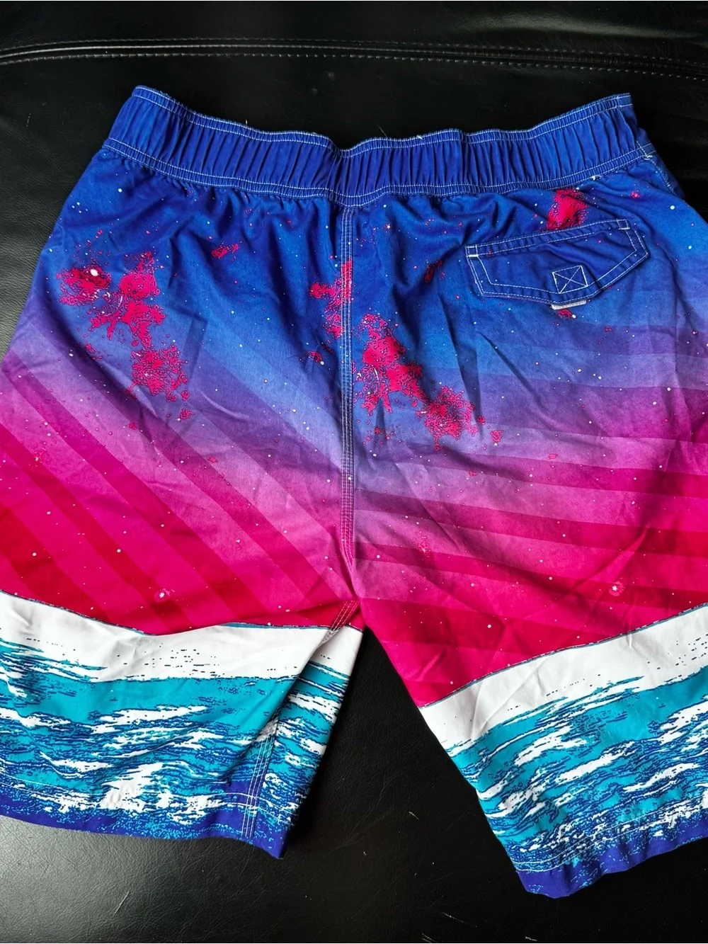 Buzzaldrin Gradient Blue-Pink Swim Shorts